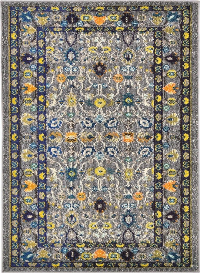 Rugs.com سجادة من مجموعة فلور من Rugs.com - سجادة رمادية متوسطة الوبر مقاس 3 × 5 أقدام، مثالية للمداخل والمطابخ وزوايا الإفطار وقطع الديكور. - Image 2